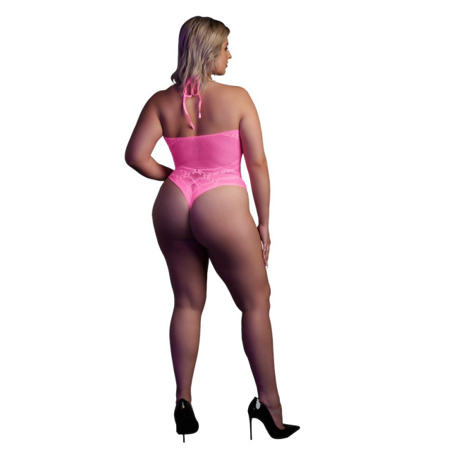 Боді Ouch! With Halter Neck, XL/XXXXL (рожевий)