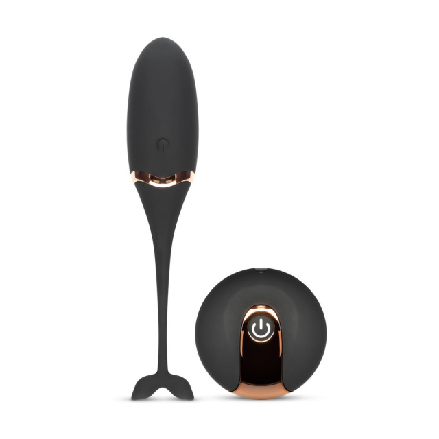 Teazers Luxurious Vibrating Egg - Wibrujące jajko, Czarny, 16 cm