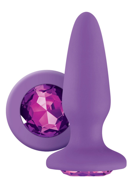 Korek analny Glams Gem, 10,5 cm (fioletowy)