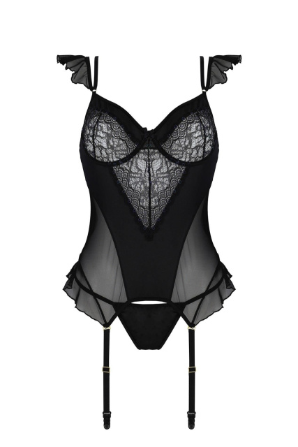 Корсет та стрінги Casmir Kitasana, S/M (чорний)