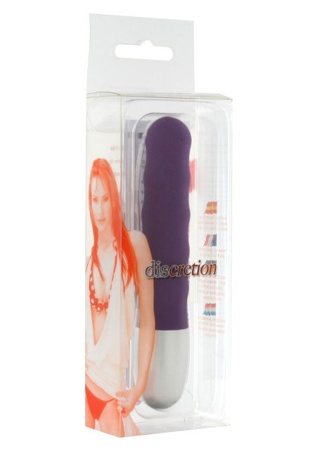 Wibrator Seven Creations Discretion Ribbed, 11 cm (fioletowy)
