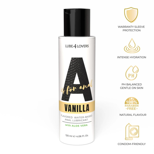 Lube4lovers A is for Anal Vanilla - Lubrykant analny, 120 ml