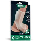 Эрекционное кольцо с вибрацией LoveToy Knights Ring, 13,3 см (белый)