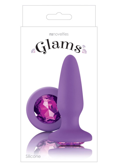 Korek analny Glams Gem, 10,5 cm (fioletowy)