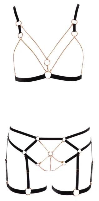 Комплект Cottelli Lingerie Bra Set Glamour, L (черный)