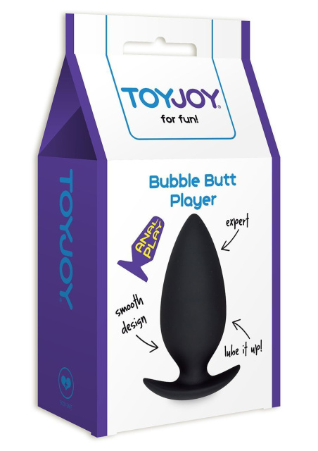 TOYJOY Bubble Butt Player Expert - Korek analny silikon, Czarny, 9 cm