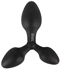 Black Velvets Triple Butt Plug - Korek analny, Czarny, 13.8 cm