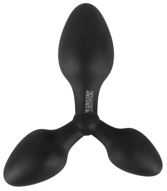 Black Velvets Triple Butt Plug - Korek analny, Czarny, 13.8 cm