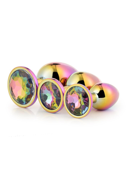Dream Toys Gleaming Love Multicolour Plug Set - Korek analny, Multi, 9.5 cm