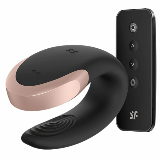 Вибратор для пар Satisfyer Double Love, 8,6 см (черный)