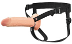 Pipedream 8" Hollow Silicone Strap-On - Strapon, W kolorze cielistym, 21.6 cm