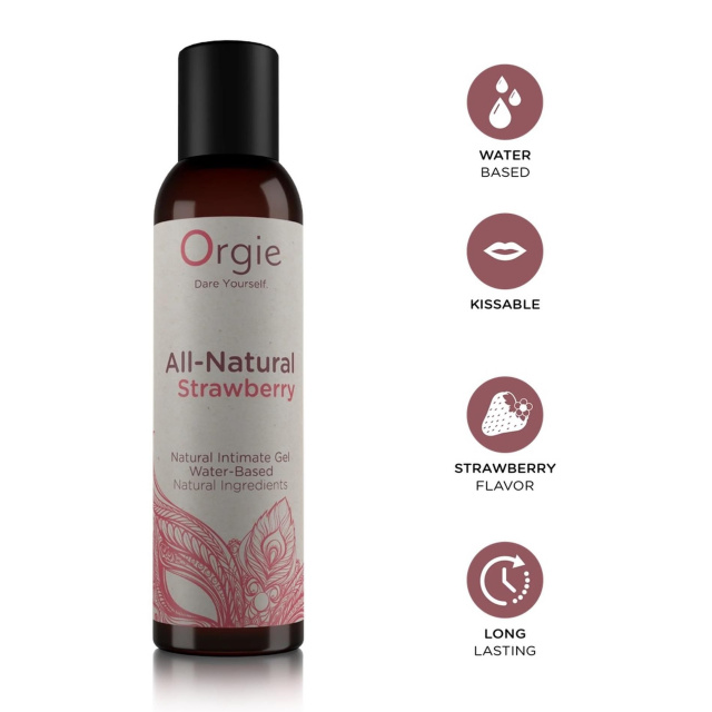 Лубрикант на водній основі Orgie All-Natural Strawberry, 150 мл