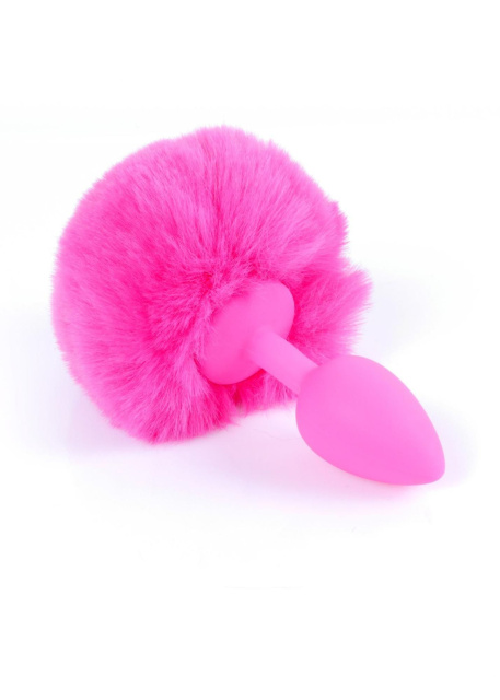 Анальна пробка з хвостиком Boss Jewellery Bunny Tail, 6,5 см (рожевий)