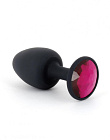 Анальна пробка зі зміщеним центром ваги і кристалом Dorcel Geisha Plug, 11 см (чорний)
