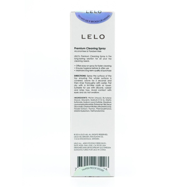 Lelo Antibacterial Spray - Środek do czyszczenia zabawek erotycznych, 60 ml