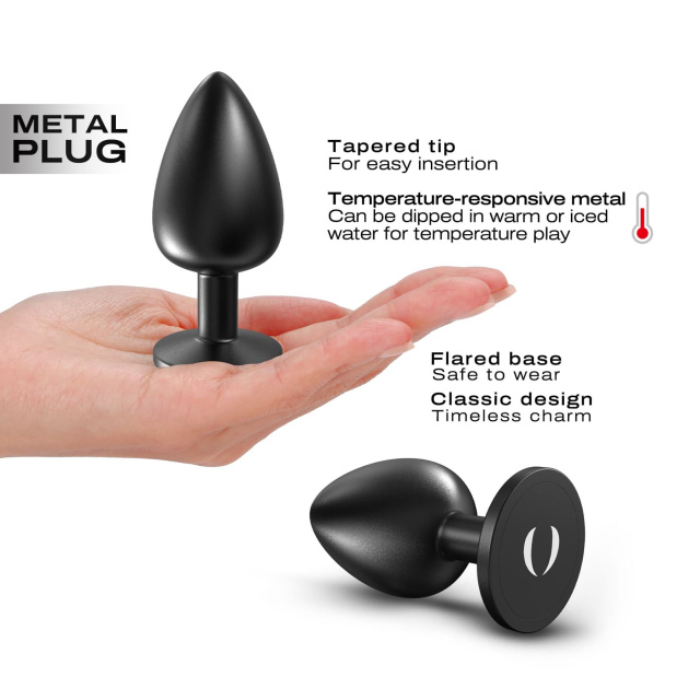 Анальна пробка Dorcel Onix Plug S, 7.1 см (чорний)