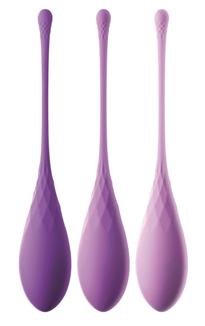 Набор вагинальных шариков Pipedream Kegel Train-Her Set, 3 шт (фиолетовый)