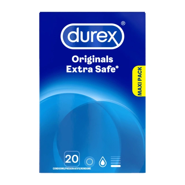 Durex Originals Extra Safe -, Przezroczysty, Bezzapachowy, 19 cm