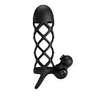Насадка на пенис Pretty Love Vibro Penis Sleeve I, 13.5 см (черный)