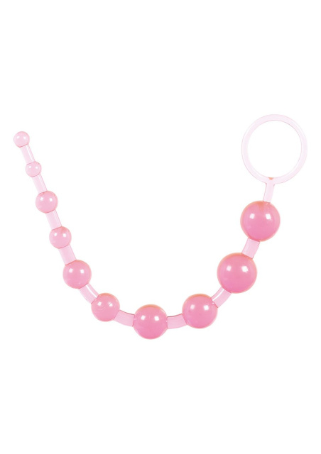 TOYJOY Thai Toy Beads - Łańcuszek analny, Różowy, 25 cm