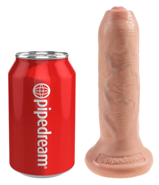 Pipedream King Cock Uncut 6 Inch - Dildo, W kolorze cielistym, 16 cm