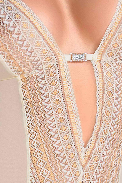 Корсет та стрінги Casmir Clarisse, S/M (бежевий)