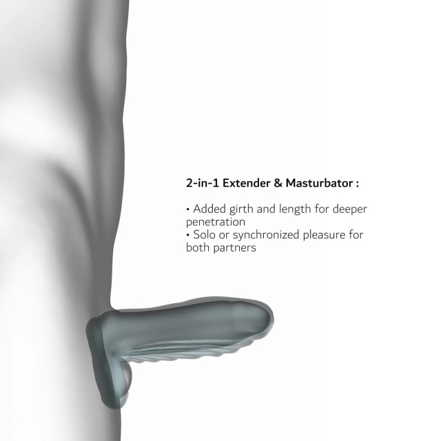 Насадка на пенис Dorcel Man.Wand Ryzer Max, 18.2 см (зеленый)