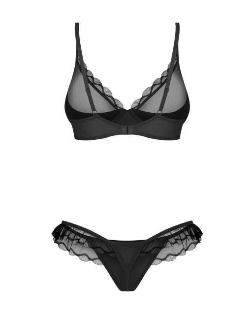Комплект білизни Obsessive Stelisa, L/XL (чорний)