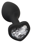 Анальная пробка Silicone Butt Plug, 7.3 см (черный)