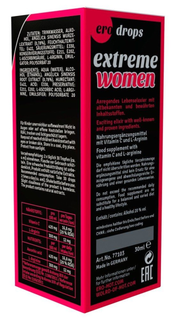 Hot Ero Spanish Fly Extreme Women Strong - Krople, Bezzapachowy, 30 ml