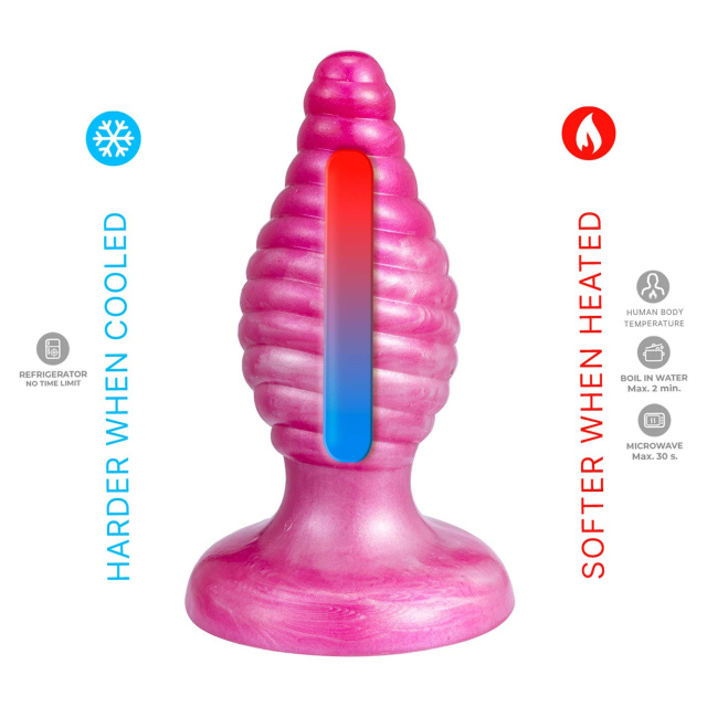 Silexd Cherry Plug - Korek analny, Różowy, 9.2 cm, M