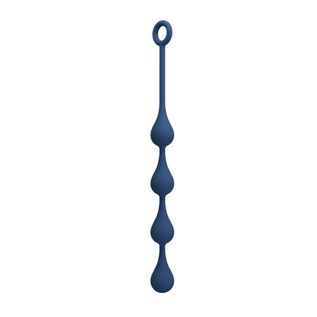 Mr. Play Waterdrop Anal Balls - Łańcuszek analny, Niebieski, 33.5 cm