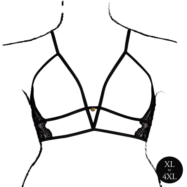 Бюстгальтер Le Désir Open Cup Triangle, Plus Size (черный)
