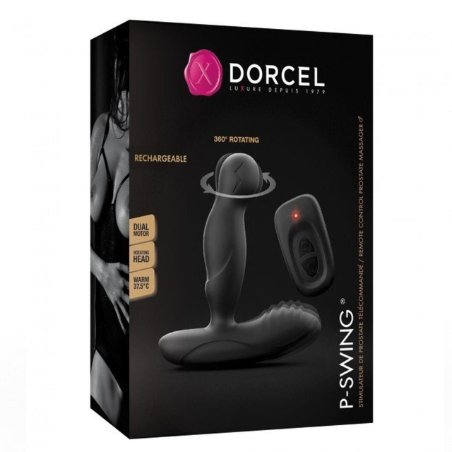 Масажери простати Dorcel P-Swing, 12,5 см (чорний)