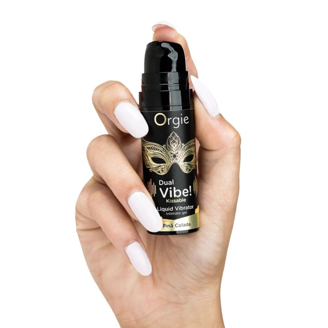 Рідкий вібратор Orgie DUAL VIBE! Піна колада, 15 мл