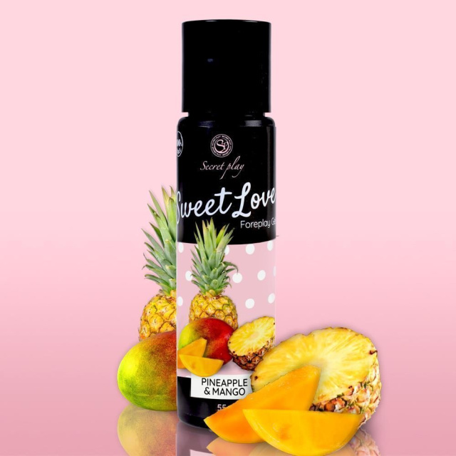 Secret Play Sweet Love - Żel jadalny do gry wstępnej erotyczny intymny ecret, Ananas, 55 ml