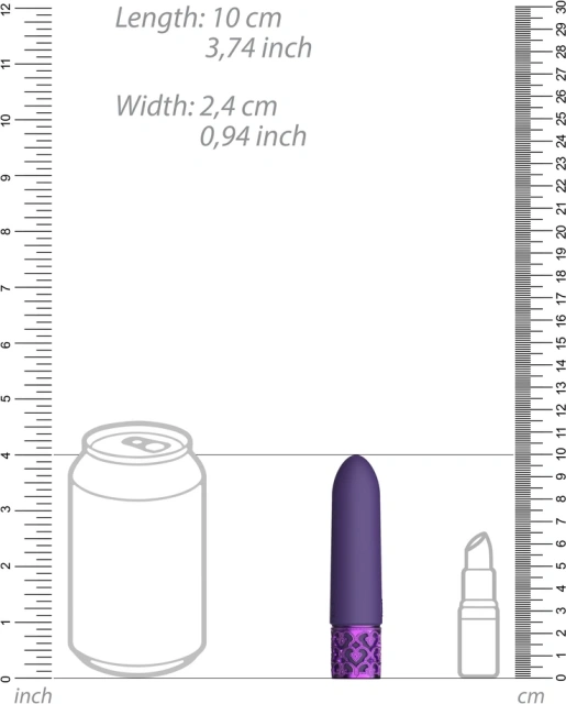 Mini wibrator Royal Gems Imperial, 10 cm (fioletowy)
