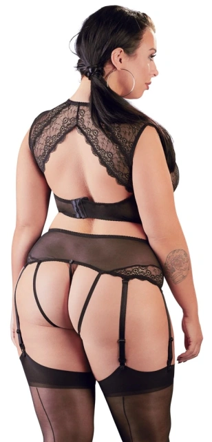 Комплект белья Cottelli Curves Lace Set, L (черный)