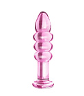 Korek analny LoveToy Glass Romance 5.5 ", 14 cm (różowy)
