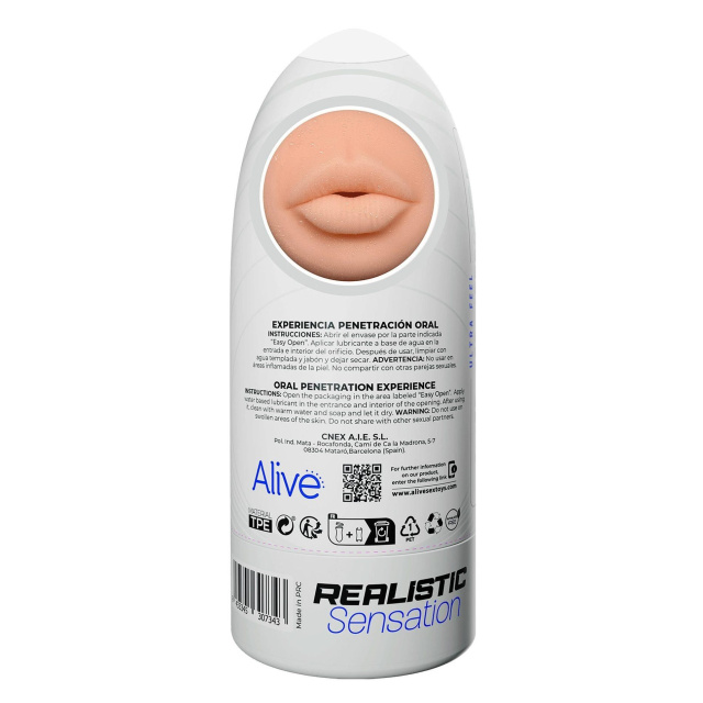 Мастурбатор Alive Flex Oral Experience, 16 см (тілесний)
