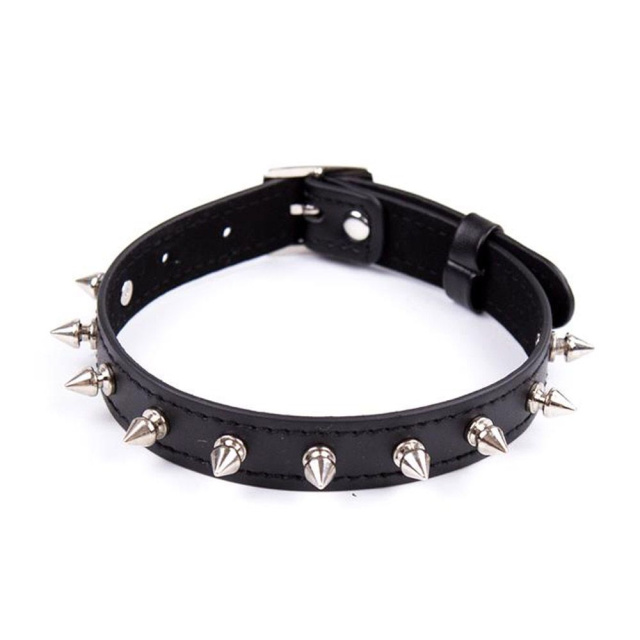 Ошейник с шипами Fetish Addict Collar With Spikes, 43 см (черный)