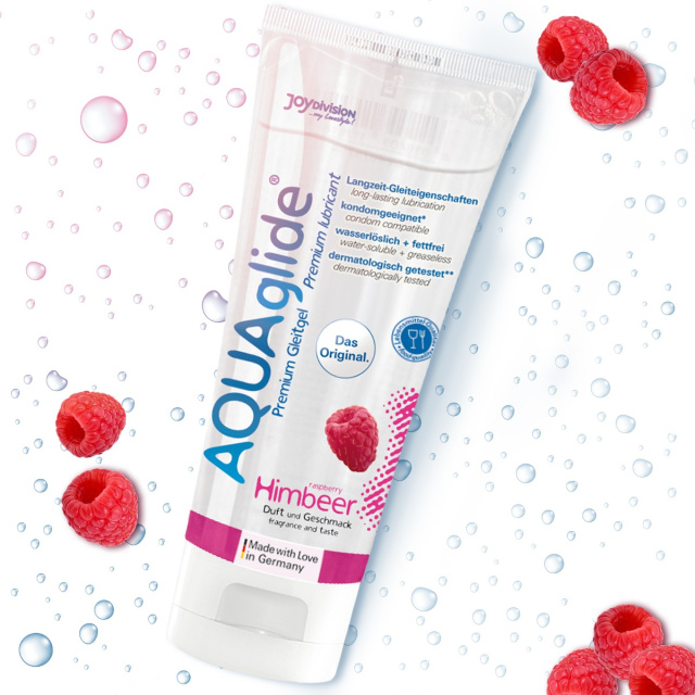 JoyDivision Aquaglide Raspberry - Żel, Malina, 100 ml