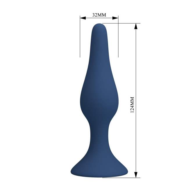 Mr. Play Slim Anal Plug - Korek analny, Niebieski, 12.4 cm