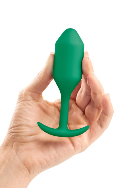 B-Vibe Snug Plug 2 - Korek analny, Zielony, 10, 5 cm
