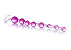 Анальний ланцюжок Boss Jelly Anal Beads, 26х2.8 см (рожевий)