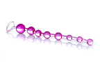 Анальний ланцюжок Boss Jelly Anal Beads, 26х2.8 см (рожевий)