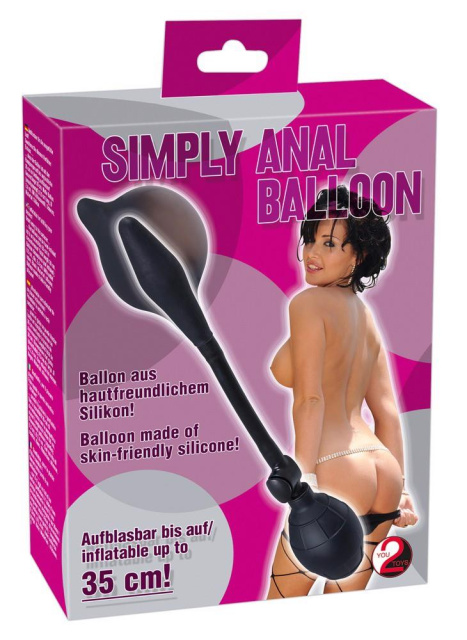 You2Toys Simply Anal Balloon - Nadmuchiwany korek analny, Czarny, 30 cm