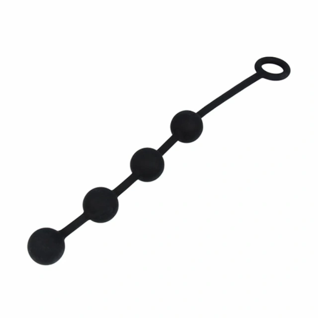 Nexus Excite Medium - Łańcuszek analny, Czarny, 23 cm