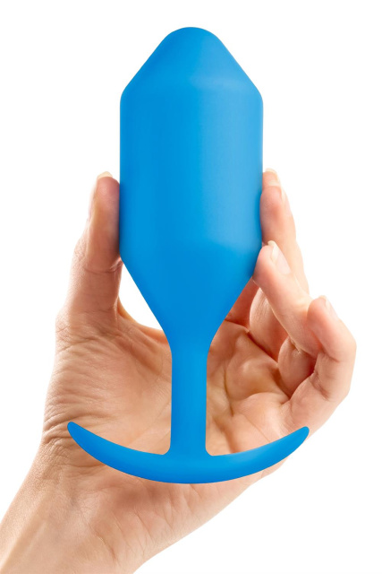 Korek analny B-Vibe Snug Plug 5, 16 cm (niebieski)