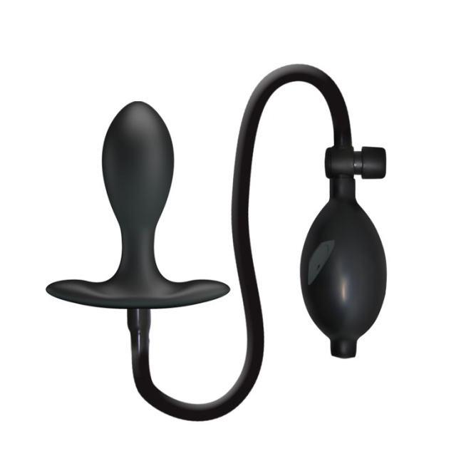 Pretty Love Inflatable Anal Plug - Korek analny, Czarny, 9.1 cm